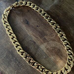 Louis Vuitton Cuban link logo Chain Necklace